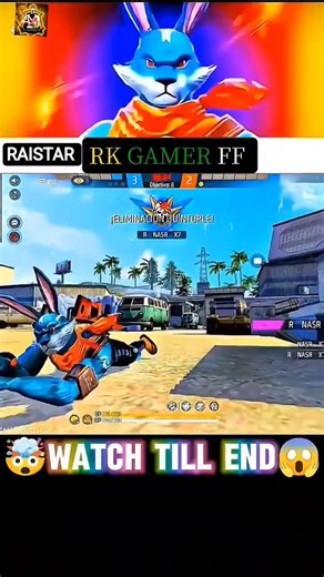 free fire game play RAISTAR 1 V 6 😱