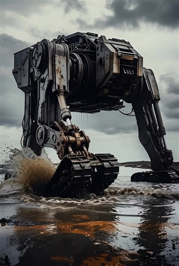 Future machine or nightmare? #scifi #futuretech #aiart #mech #robot