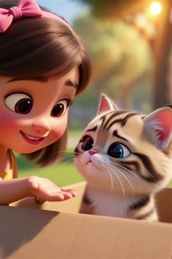 Why Was This Tiny Kitten Hiding? 🐱 | A Heartwarming Cartoon Story for Kids #shorts