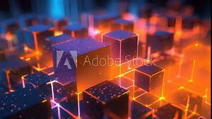 A zoomedin view of a physical representation of a blockchain, with sections highlighted to showcase the intricate web of mathematical algorithms that make up the building blocks of this decentralized
