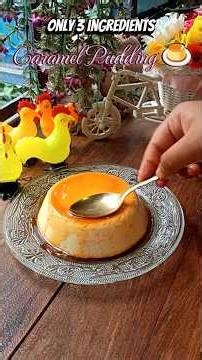 3 ingredients Perfect Caramel Pudding 🍮without oven,condensed milk,milk powder,cream,custard powder
