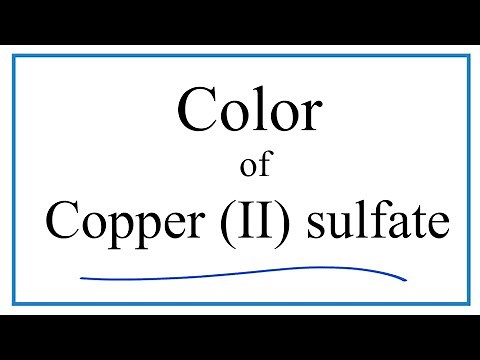Color of Copper (II) sulfate [hydrous and anhydrous]