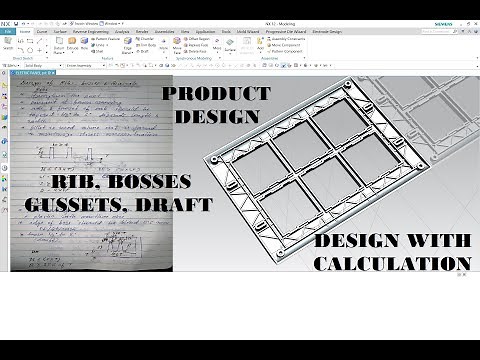 Rib, Boss, gussets, Draft Design calculation with Product Design of Electric Panel Switch in NX 12