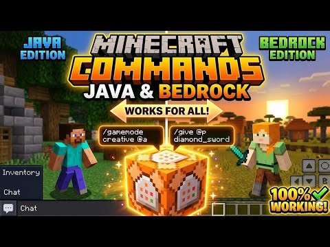 🔥 Minecraft Command for JAVA & BEDROCK Edition — Easy Guide! 🔥