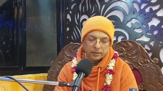 January 10, 2026 | अत्रि मुनिको तपस्या | SB 4.1.21 by HG Ambuja Krishna Das | तप्यमानं त्रिभुवनं प्राणायामैधसाग्निना । निर्गतेन मुनेर्मूर्ध्न: समीक्ष्य प्रभवस्त्रय: ॥ २१ ॥ tapyamānaṁ tri-bhuvanaṁ prāṇāyāmaidhasāgninā nirgatena muner mūrdhnaḥ samīkṣya prabhavas trayaḥ Synonyms tapyamānam — while practicing austerities; tri-bhuvanam — the three worlds; prāṇāyāma — practice by breathing exercise; edhasā — fuel; agninā — by the fire; nirgatena — issuing out; muneḥ — of the great sage; mūrdhnaḥ — the