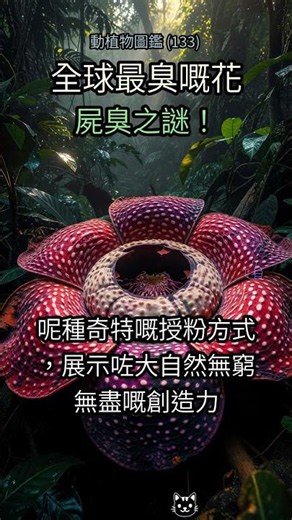 133. 震驚！全球最臭之花🤯靠「屍臭」稱霸雨林？揭開大王花嘅噁心秘密！ #大王花 #世界最臭 #屍臭 #奇異植物 #熱帶雨林 #自然奧秘 #植物紀錄片 #授粉機制 #生物奇觀