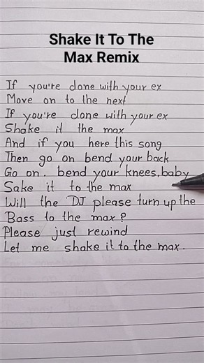 Shake It To The Max Remix Done With Your Ex Song Lyrics #shorts