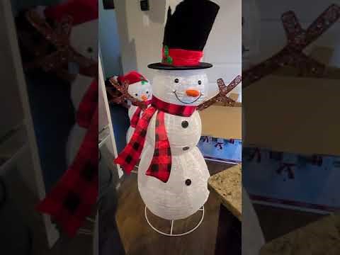 How to set up Snowman Family LED 520 lights from Costco
