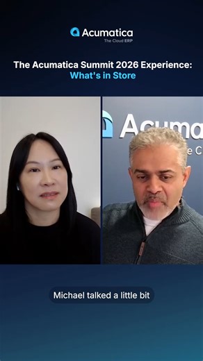 Acumatica on Instagram: "What makes #AcumaticaSummit more than just a conference? On the latest episode of The Acumatica ERP Podcast, Sanket Akerkar and Michael Shockley share a sneak peek into this year's Summit, from the new Seattle location to expanded learning and a growing global community. Listen now at the link in our bio."