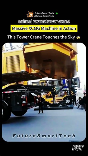 This Tower Crane Touches the Sky 🤯 Massive XCMG Machine in Action