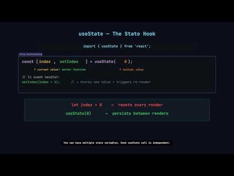 React: State — A Component's Memory — Run the Docs