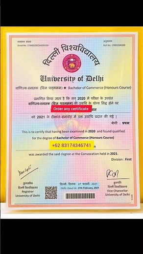 🎓 Delhi University BCom Degree Certificate | Order Online Process Explained