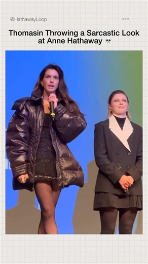 Thomasin McKenzie Throwing a Sarcastic Look at Anne Hathaway 💀 #annehathaway #thomasinmckenzie