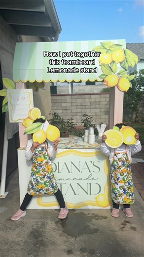 How we made simple foamboard into a full blown lemonade stand! 👏🍋🍋💛💛 #lemonadestand #foamboard #eventprints #partyidea #diy