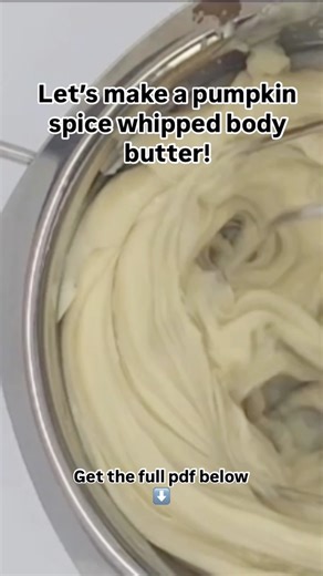 Whipped, warm, and wildly autumnal 🍂 This beginner-friendly Pumpkin Spice Body Butter is rich in shea, beeswax and botanical oils—and it smells just like cosy October evenings.⁠ 🧡 Scented with cinnamon, nutmeg, clove & ginger 🌿 Infused with cardamom and antioxidant-rich pumpkin oil 💚 Balanced with tapioca starch hemisqualane for a smooth, non-greasy finish It’s creamy, comforting, and perfect for gifting (or keeping for yourself).⁠ Want the full formulation PDF? ✨ Click the link below and we