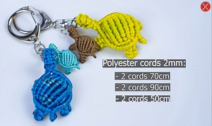 【MACRAME TITA】乌龟挂件绳编编制教程Macrame keychain tutorial_哔哩哔哩_bilibili