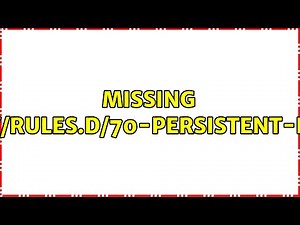 Ubuntu: Missing "/etc/udev/rules.d/70-persistent-net.rules"