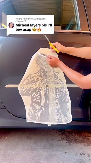 Replying to @marlen_valdez21 here goes our Michael Myers Decal just in time for the spooky season 👻 comment what horror character we should do next!! 🤡 #MichaelMyers #MichaelMyersHalloween, #Halloween2023 #Halloween #MichaelMyersVersusFreddy #michaelmyersedit #halloweenmovie #horror #carwrap