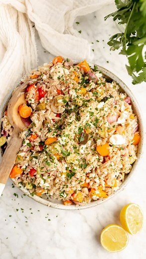 16K views · 39 reactions | RECIPE BELOW! Roasted veggie orzo salad,...