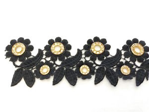 [Hot Item] 2020 New Design Hot Sale Chemical Lace with Metal Beads for Garments From China Manufacturer