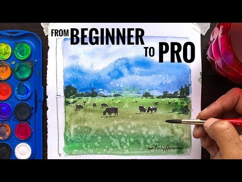 Easy Watercolor Painting Tutorial for Beginners Step by Step | Paint like a Pro 😎