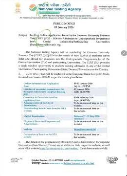 CUET UG 2026 Registration Started 🚨 | NTA Online Application & Exam Details Explained #cuet