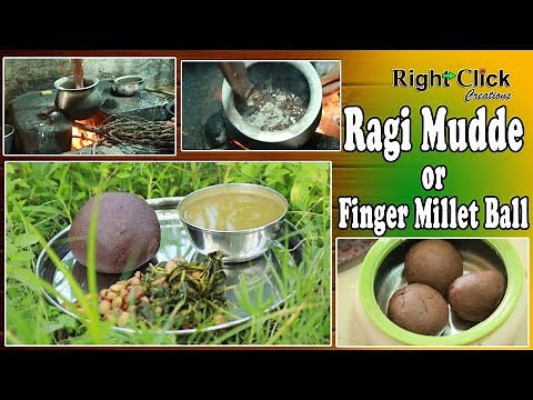 how to make ragi mudde | finger millet ball | typical Village style cooking | making of ragi ball