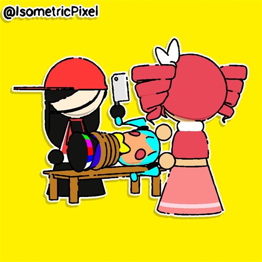 Isometric Pixel on Instagram: "Teto brings up a good point Made entirely in Blender 5.0 Full credits and twitter tags at the end of the reel (for those who can read) #blenderart #surreal #weirdcore #cartoon #animation #digitalart #digitalart #blendercommunity #art #comedy #vocaloid #kasaneteto #flavorfoley"