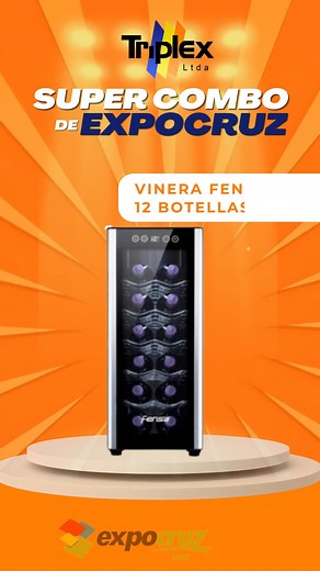 🍷 ¿Eres un amante del buen vino? Entonces, este super combo es perfecto para ti. Junto a Triplex, te presentamos un combo especial de vinera con capacidad para 12 botellas, ideal para mantener tu vino siempre en su punto óptimo. Además, incluye 4 botellas de vino exquisito para que puedas disfrutar de una experiencia única. ¡Aprovecha esta oferta de precio de Expocruz y disfruta de tus momentos especiales con el mejor vino! 🍇🎉 #ComboVinera #Triplex #AmantesDelVino | Triplex