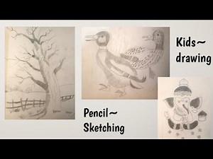 Easy pencil sketching ✏️ drawings for 2nd grade kids | My childhood drawing collection for kids 📚