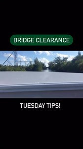 ⭐️ Tuesday Tip 💪 💦 It’s important to know your boat’s bridge clearance, which is the height from the waterline at “ normal” load to the highest fixed appendage. 💦 Boating editors often measure test boat’s bridge clearance in stages. For example, measure waterline to rub rail; rub rail to hardtop; hardtop to top of radar; and then add the measurements. 💦 Vertical clearances can be found on nautical charts and/ or waterway administration literature. Check the clearances along your route in adv