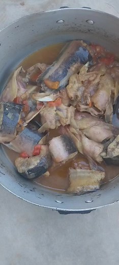 Delicious Fish Stew Recipe in a Rustic Outdoor Pot