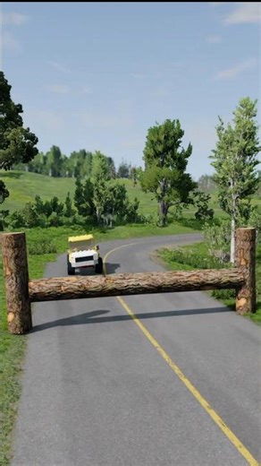 Lego Car vs Log Trap #beamngshorts #beamngdrive #youtubeshorts