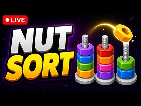 Only Geniuses Can Solve This 😎 | Nut Sort Puzzle LIVE 🔴 @emojichallengers