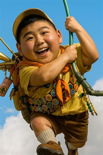 Realistic Russell from UP | Pixar AI Transformation #Russell #UP #Pixar #Disney #Realistic #RealToon