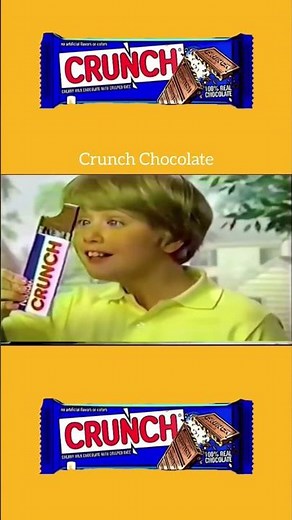 The one of the oldest chocolate advertisement (Nestle Crunch) Nostalgia ads. #advertisement