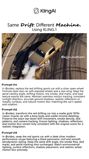 Ajju | This started with one red drifting car. No reshoot. No new footage. Just precise AI object replacement with seamless tracking, realistic... | Instagram