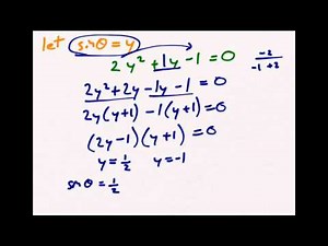 Solving Quadratic Trigonometric Equations