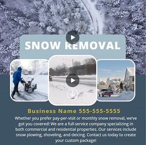 Editable Snow Removal Advertising Video | Social Media Promotion | Instant Download | Canva Template - Etsy