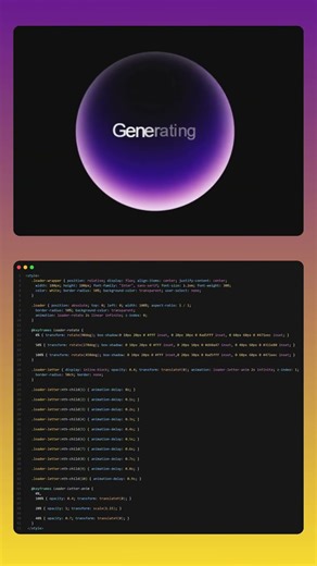 Quick UI Tip: Neon Letter Loader Animation ⚡ #coding #uidesignlearning