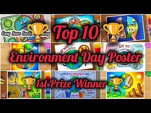 Top 10 Environment day poster drawing//1st Prize winner🏆drawings//world environment day best drawing