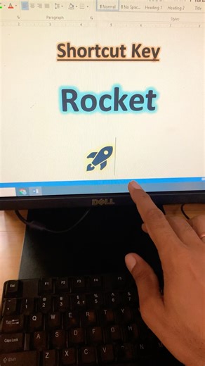 🚀 Rocket Symbol Shortcut Key #shorts #computer #msword #shortcutkeys