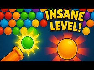 Bubble Shooter Hard Level 2 - Intense Long Gameplay 🔥