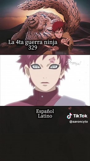 Naruto shippuden Español Latino - La 4ta guerra ninja parte 329 #naruto #narutoshippuden #gaara