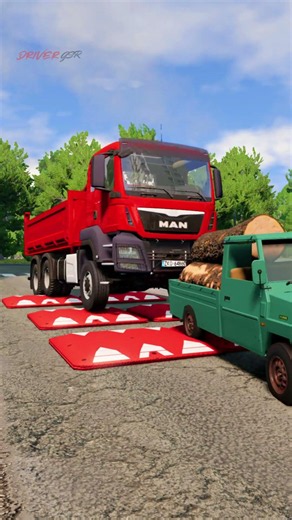 Truck vs Speed bumps | BeamNG Drive #shortvideo #beamngdrive #simulation #india #truck #speedbump