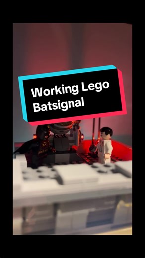 Our first attempt at a working batsignal. We used the polybag lego batman movie bat signal as a base. I’m trying to find a better way to light or build it. I used my custom Harvey Dent from my previous MOC Comment any suggestions you have! #lego #legobatman #batman #dc #comic @LEGO