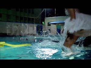 In the pool in prom dresses from Avril Lavigne Here's to Never Growing Up music video (2013)