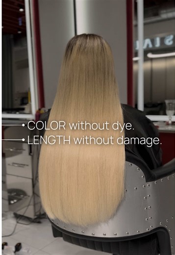 Our client came in with grown-out roots and didn’t want to color her hair again — keeping the quality was the priority. At the same time, she wanted more length and a fresh color effect. We blended two shades of extensions and placed the capsules in a way that created a soft transition from the roots. No dye. No damage. Just fullness, length, and a natural-looking result. And a very happy client 🤍