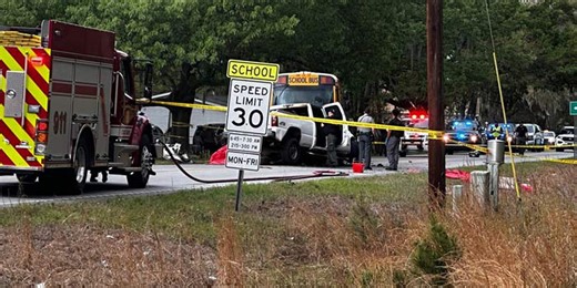 Deputies: Driver dies in crash involving school bus