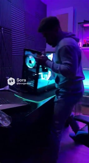 Angry Gamer Destroys His Computer Setup #ai #soraai